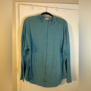 Columbia Teal Blue Zip-Up Sweater